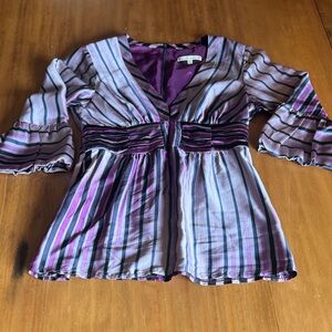 Vintage Nanette Lepore Multicolor Striped Blouse size 4